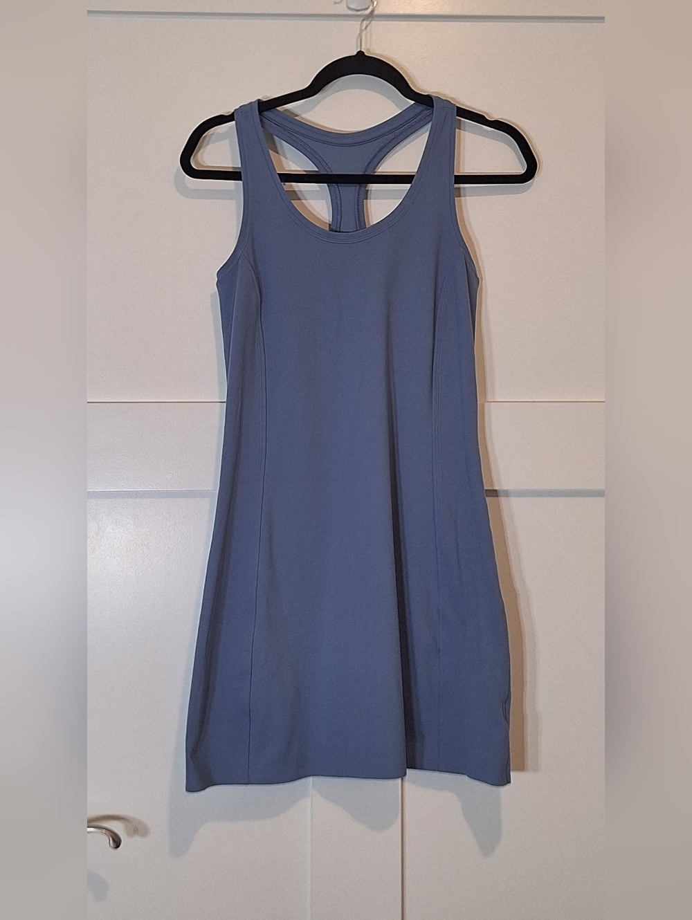 Athleta On My Way Dress Robe On My Way Blue Racerback Size Medium Nylon Stretch